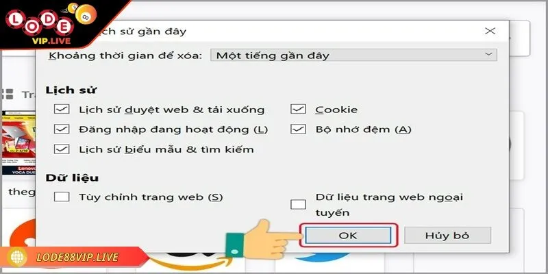 Lode88 không vào được và cách xử lý để truy cập nhanh 2 Lode88 không vào được do lỗi trình duyệt nên xóa lịch sử